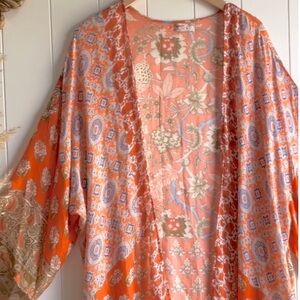 Free People Batik Patchwork Kimono All Tous OS